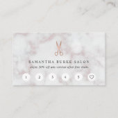 大理石&バラ金ゴールドシザーロゴ |サロン ロイヤリティカード (正面)