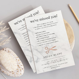 大理石&バラ金ゴールドヘアサロンビジネス再開 チラシ