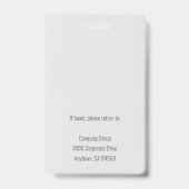 大理石&バラ金ゴールドヘアサロン従業員フォトID バッジ (裏面)