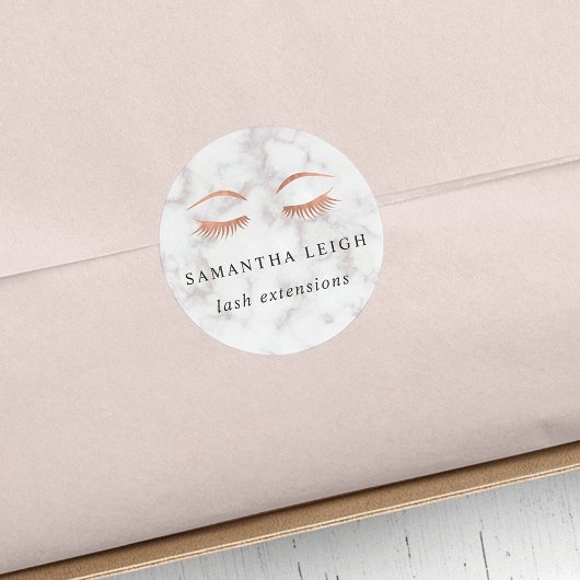 大理石&バラ金ゴールドラッシュズ&ブローズ美しい ラウンドシール