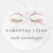 大理石&バラ金ゴールドラッシュズ&ブローズ美しい ラウンドシール (正面)