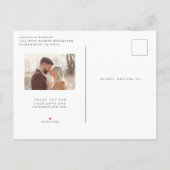 大理石&バラ金ゴールド書道の愛は患者 インビテーションポストカード (裏面)