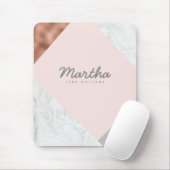 大理石，バラ金ゴールド，灰色，赤面ピンク マウスパッド (マウス)