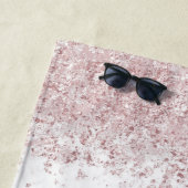 大理石&ピンクグリッター ビーチタオル (インサイチュ)