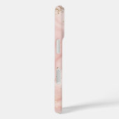 大理石 ピンク ゴールド グリッター 抽象的 パターン Case-Mate iPhoneケース (裏面 / 右)