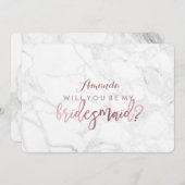 大理石+フェイクバラ金ゴールドが…… 招待状 (正面/裏面)