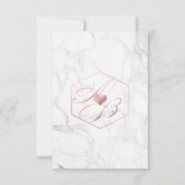 大理石、フェイクバラ金ゴールドスファンシークリプトモノグラム 招待状 (正面)