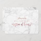 大理石/フェイクバラ金ゴールド...マトロンになりますか? 招待状 (正面/裏面)