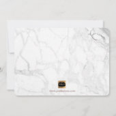 大理石/フェイクバラ金ゴールド...マトロンになりますか? 招待状 (裏面)