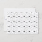 大理石&ブラックモダンタイポグラフィウェディングレセプション 招待状 (裏面)