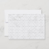 大理石 & ブラック モダン タイポグラフィー 結婚式 披露宴 招待状 (裏面)