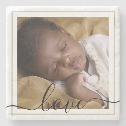 大理石/ライム石コースター – 自分のイメージを愛する ストーンコースター (正面)