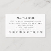 大理石、ロイヤリティ10、サロン 名刺 (裏面)