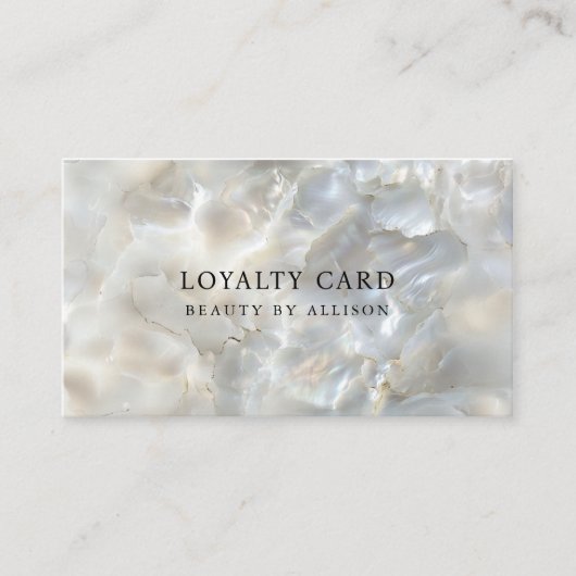 大理石、ロイヤリティ10、サロン 名刺 (正面)