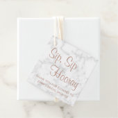 大理石 ローズゴールド シップシップ フレアー ブライダルシャワー フェイバータグ (インサイチュ)