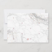 大理石 ローズゴールド 十字架 洗礼 誕生日 招待状 (裏面)