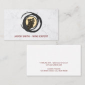 大理石 | ワインの試飲 | ワインワイナリーソムリエ 名刺 (正面/裏面)