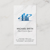 大理石 | 不動産仲介業者ブローカー | 実在代理人 名刺 (正面)