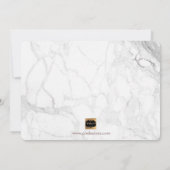 大理石＋偽のローズゴールド　あなたは私の…ブライズメイド 招待状 (裏面)