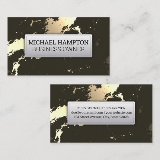 大理石 名刺 (正面/裏面)