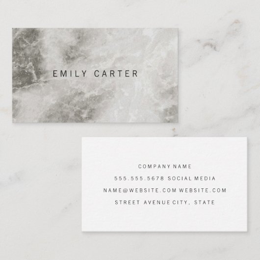 大理石 名刺 (正面/裏面)