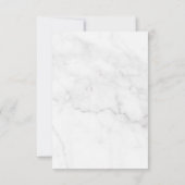 大理石 幾何 エレガント ウェディング RSVP カード (裏面)