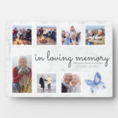 大理石 想い出の写真コラージュ 蝶 フォトプラーク (正面)