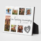 大理石 愛する記憶 犬の追悼 フォトプラーク (側面)