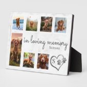 大理石 愛する記憶 犬 記念碑 フォトプラーク (側面)