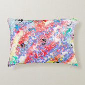 大理石 抽象的な 両面 2つのデザイン 花 お母さん アクセントクッション (正面)