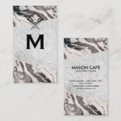 大理石 | 斑点のある背景 | シェフハットナイフ 名刺 (正面/裏面)