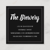 大理石（木のトリムとモノグラム） スクエア名刺 (裏面)