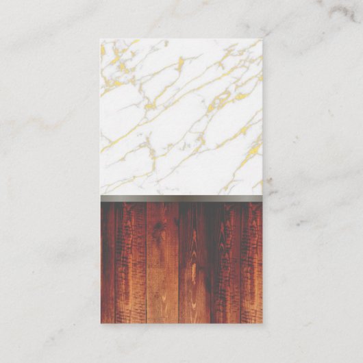 大理石 |木質ボード 名刺 (裏面)
