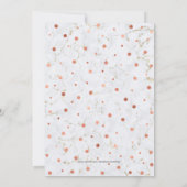 大理石 & 水玉 | 現代の銅色の結婚前お祝いパーティー 招待状 (裏面)