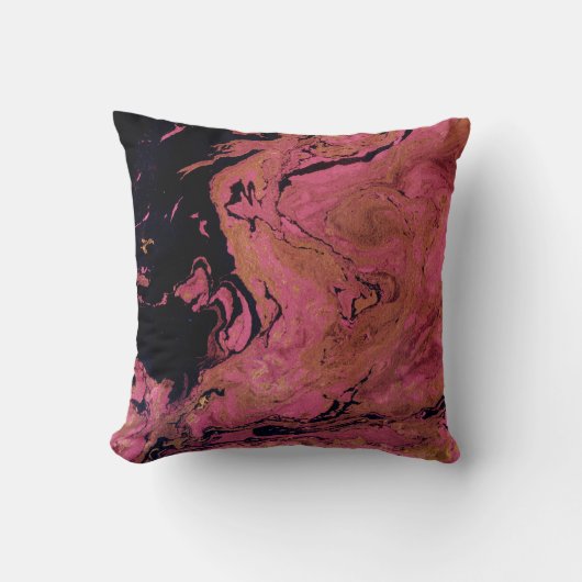 大理石、水色 クッション (正面)