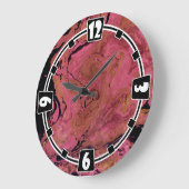 大理石、水色 ラージ壁時計 (傾斜)