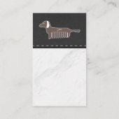 大理石 石 ペット グルーミング 犬 アイコン | レザー 名刺 (裏面)