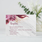 大理石&秋バーガンディーウェディングレセプション詳細 出欠カード (スタンド正面)