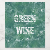 大理石（緑） ワインラベル (シングルラベル)