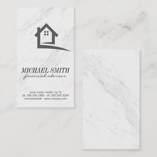 大理石 |財務顧問 名刺 (正面/裏面)