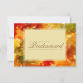 大理石 赤 オレンジ ゴールド イエロー ブライズメイド サンキューカード