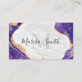 大理石、金ゴールドグリッターブルーストーン 名刺
