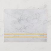 大理石&金ゴールドフォト誕生日招待状 インビテーションポストカード (裏面)