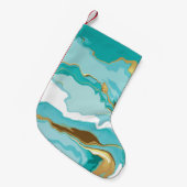 大理石、金ゴールド:抽象芸術ヴィンテージ背景。 スモールクリスマスストッキング (正面 (吊り時))