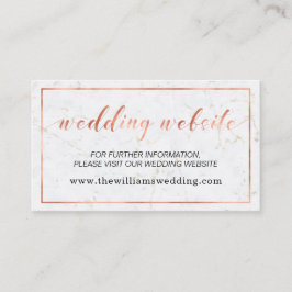 大理石・銅タイポグラフィ結婚ズWebサイト エンクロージャーカード