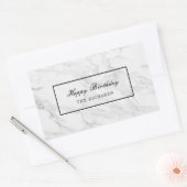 大理石 長方形シール (封筒)