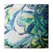 大理石（青と緑） タイル (正面)