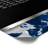 大理石（青と銀） - 10座席表 ポスター (角)