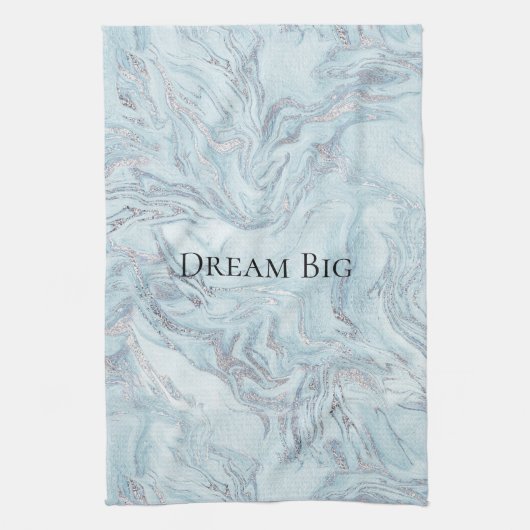 大理石(青) キッチンタオル (縦)