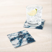 大理石（青） スクエアペーパーコースター (インサイチュ)
